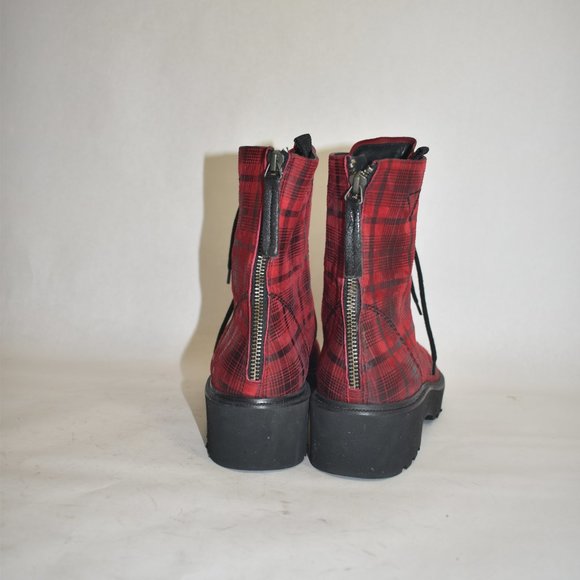 Paul Green Bronx Lace-Up Platform Boot PLATFORM CHUNKY RED 10 (D16) - Picture 6 of 7